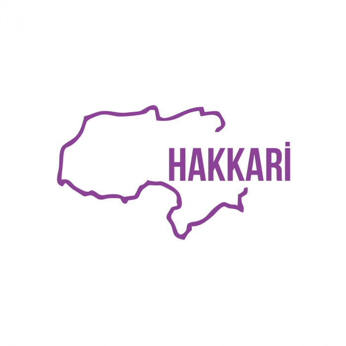 Hakkari Harita Araba Sticker 17x17 Cm Mor