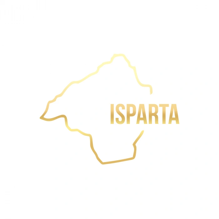 Isparta Harita Araba Sticker 17x17 Cm Gold