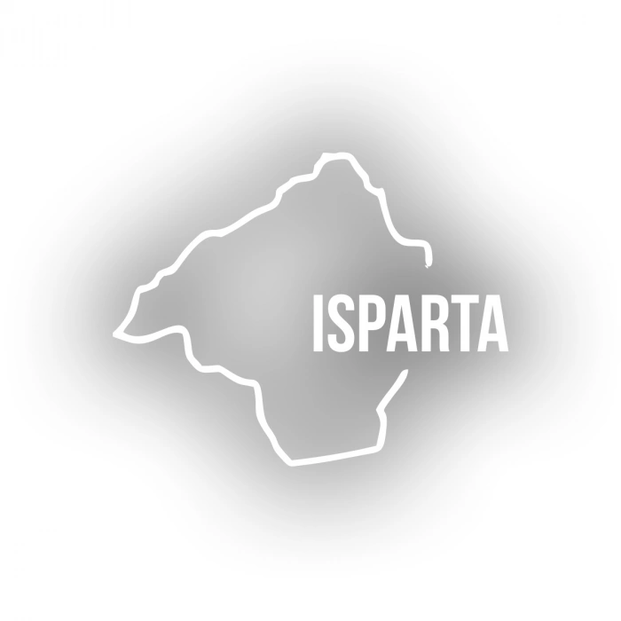 Isparta Harita Araba Sticker 17x17 Cm Beyaz