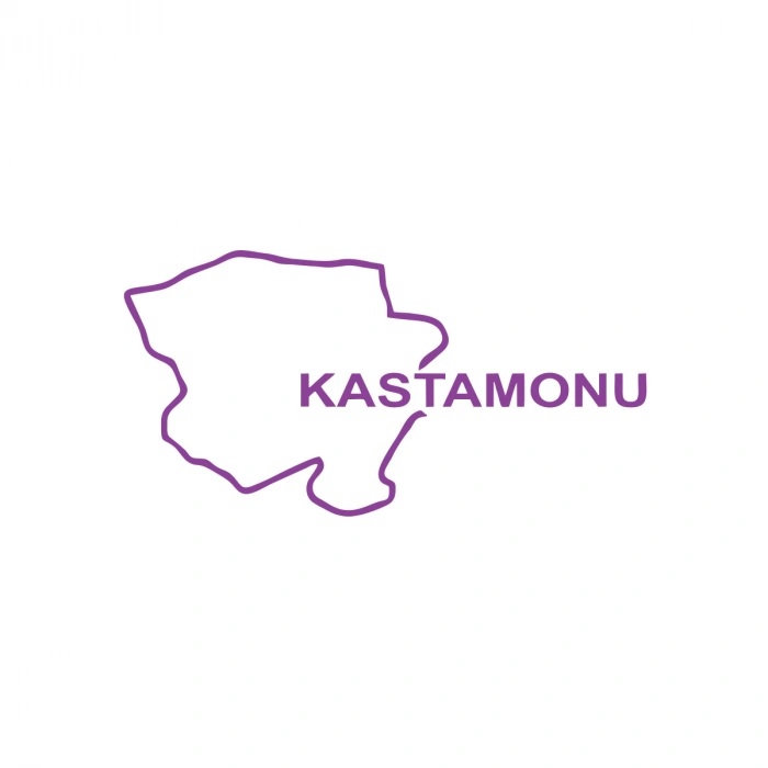 Kastamonu Harita Araba Sticker 17x17 Cm Mor