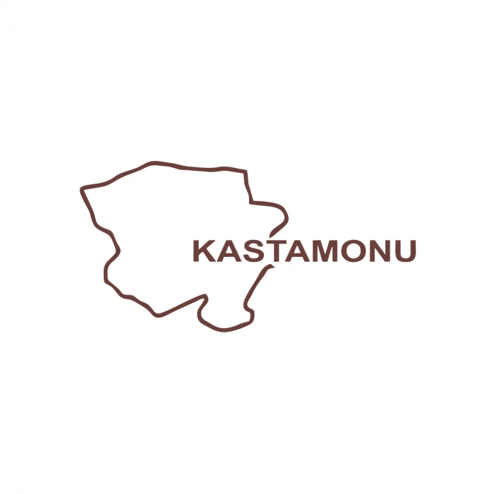 Kastamonu Harita Araba Sticker 17x17 Cm Kahverengi