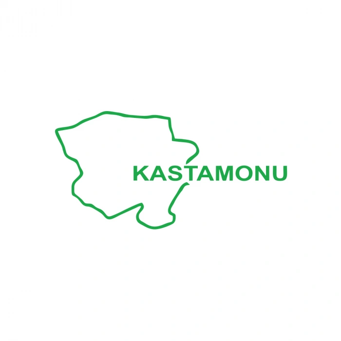 Kastamonu Harita Araba Sticker 17x17 Cm Yeşil