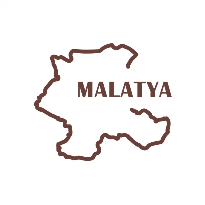 Malatya Harita Araba Sticker 17x17 Cm Kahverengi