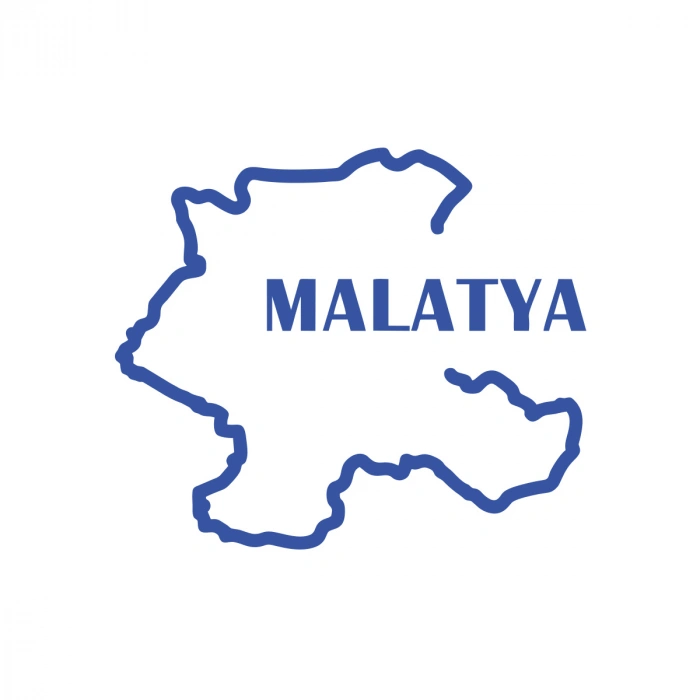 Malatya Harita Araba Sticker 17x17 Cm Mavi