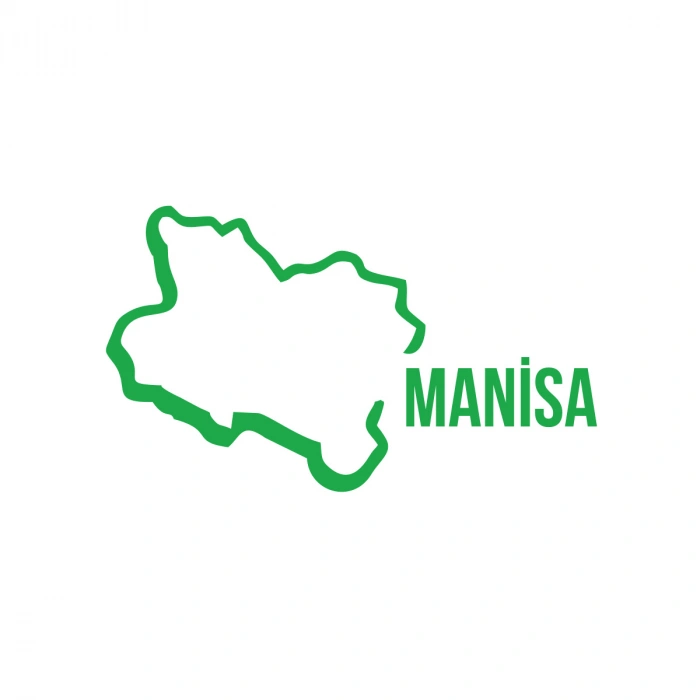 Manisa Harita Araba Sticker 17x17 Cm Yeşil