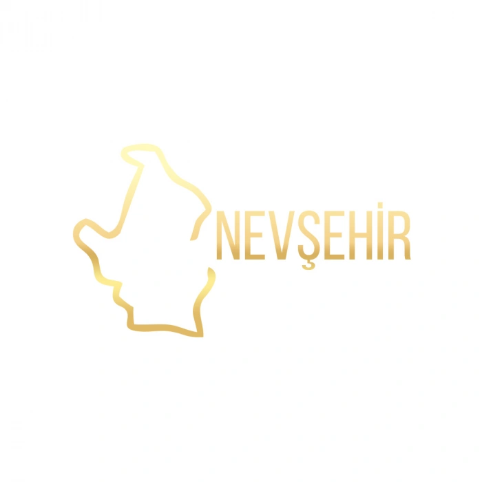 Nevşehir Harita Araba Sticker 17x17 Cm Gold