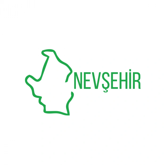 Nevşehir Harita Araba Sticker 17x17 Cm Yeşil