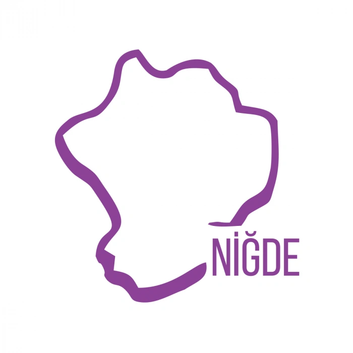 Niğde Harita Araba Sticker 17x17 Cm Mor