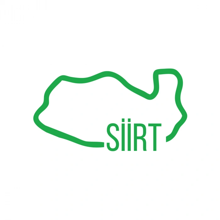 Siirt Harita Araba Sticker 17x17 Cm Yeşil