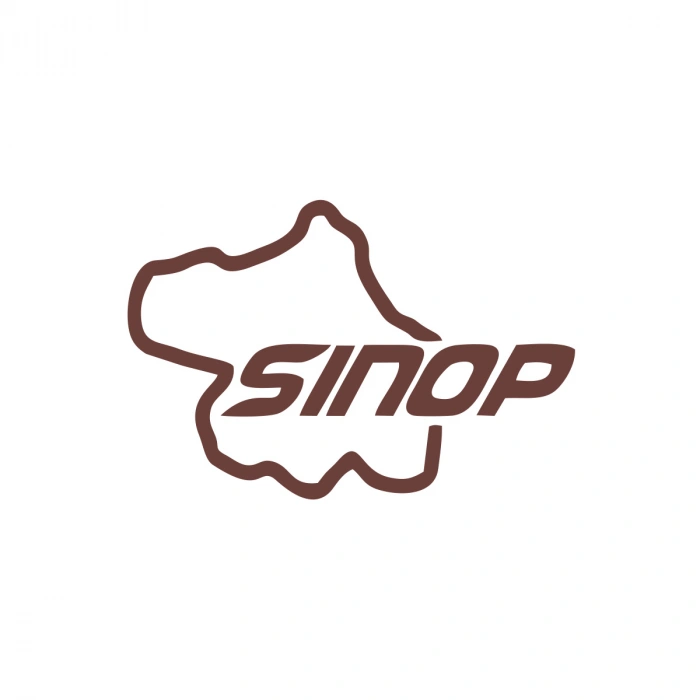 Sinop Harita Araba Sticker 17x17 Cm Kahverengi