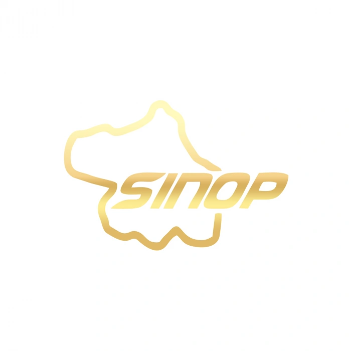 Sinop Harita Araba Sticker 17x17 Cm Gold