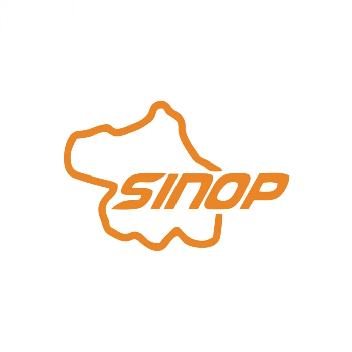 Sinop Harita Araba Sticker 17x17 Cm Turuncu