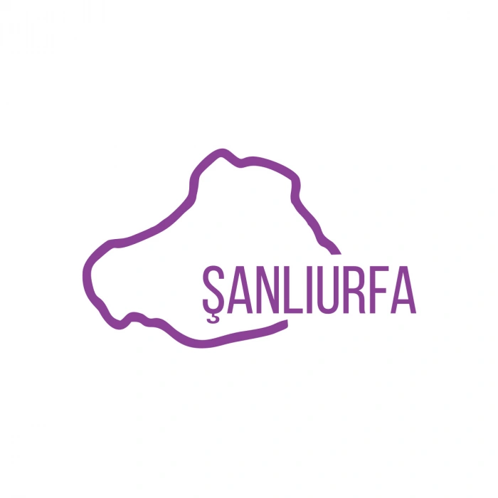 Şanlıurfa Harita Araba Sticker 17x17 Cm Mor