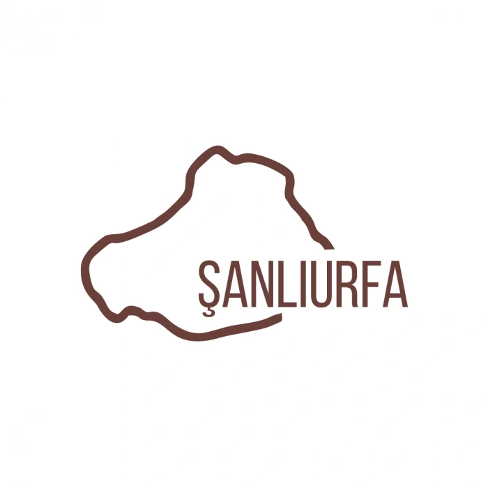 Şanlıurfa Harita Araba Sticker 17x17 Cm Kahverengi