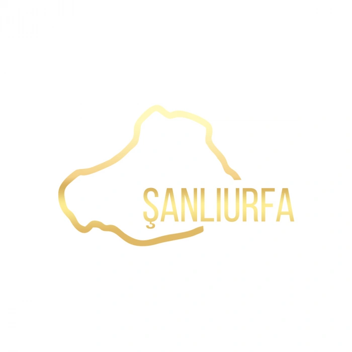 Şanlıurfa Harita Araba Sticker 17x17 Cm Gold