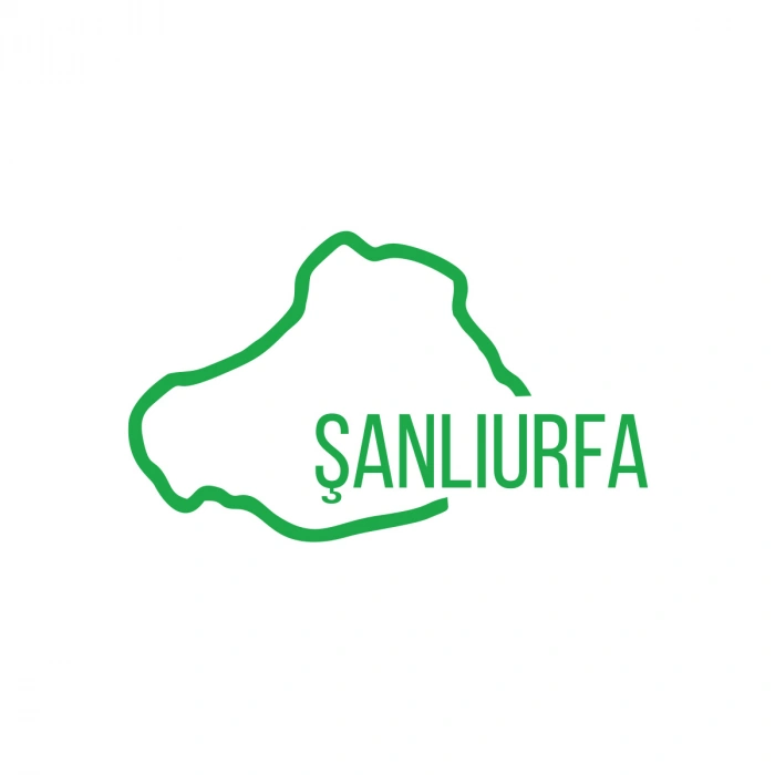 Şanlıurfa Harita Araba Sticker 17x17 Cm Yeşil