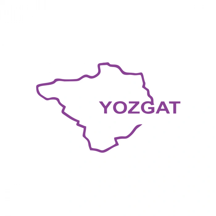 Yozgat Harita Araba Sticker 17x17 Cm Mor