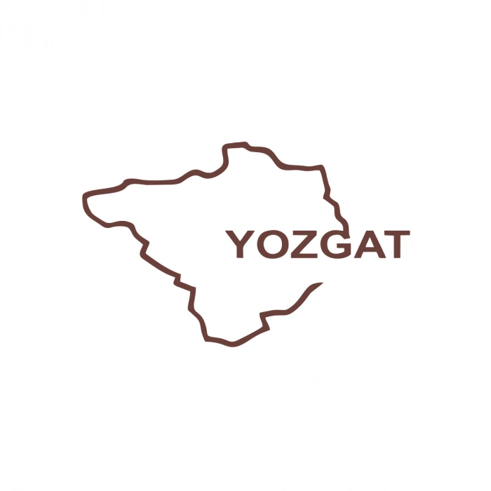 Yozgat Harita Araba Sticker 17x17 Cm Kahverengi