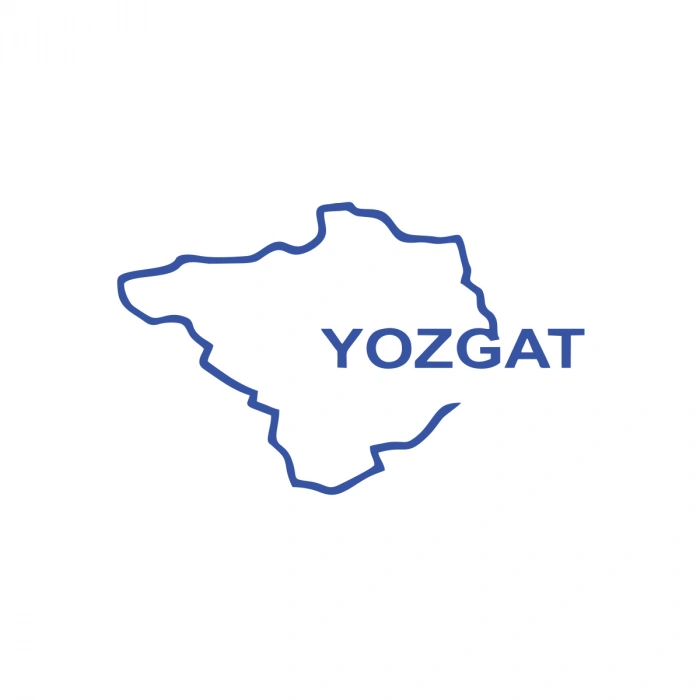 Yozgat Harita Araba Sticker 17x17 Cm Mavi