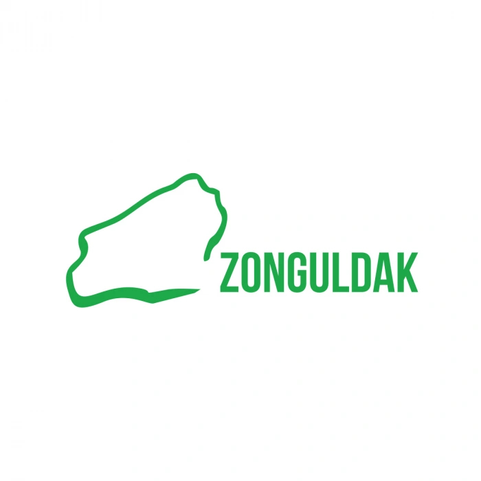 Zonguldak Harita Araba Sticker 17x17 Cm Yeşil