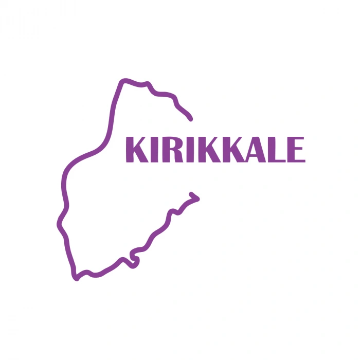 Kırıkkale Harita Araba Sticker 17x17 Cm Mor