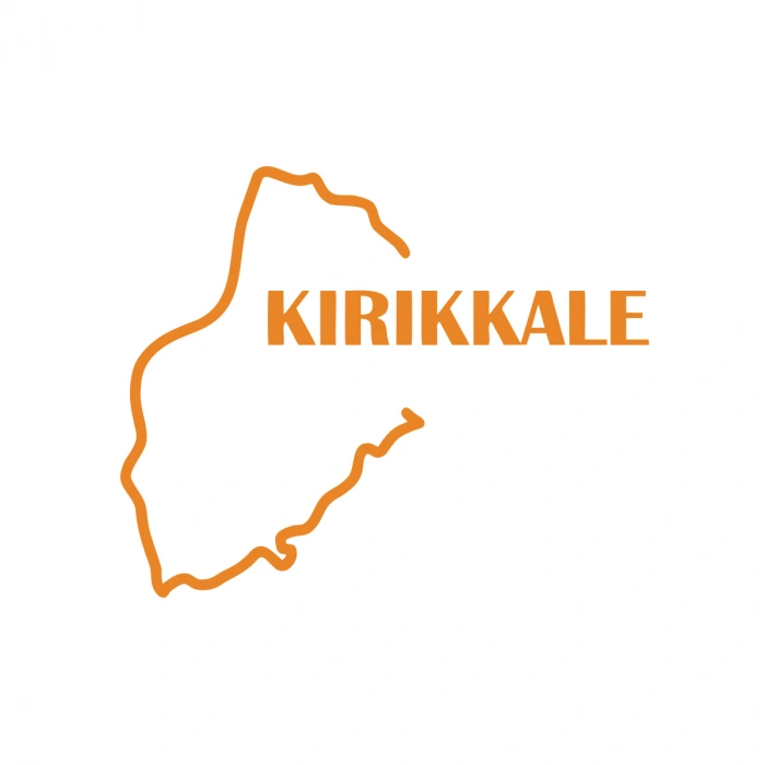 Kırıkkale Harita Araba Sticker 17x17 Cm Turuncu