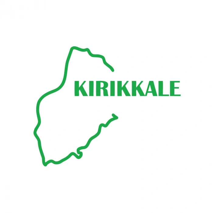 Kırıkkale Harita Araba Sticker 17x17 Cm Yeşil