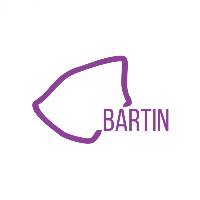 Bartın Harita Araba Sticker 17x17 Cm Mor