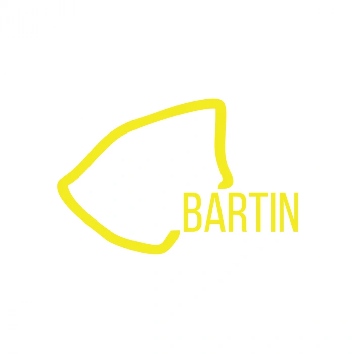 Bartın Harita Araba Sticker 17x17 Cm Sarı