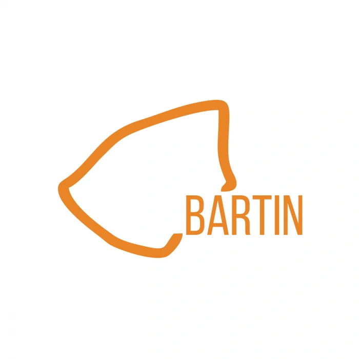 Bartın Harita Araba Sticker 17x17 Cm Turuncu