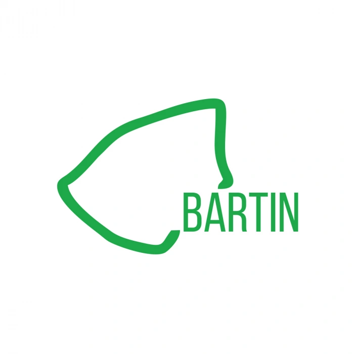 Bartın Harita Araba Sticker 17x17 Cm Yeşil