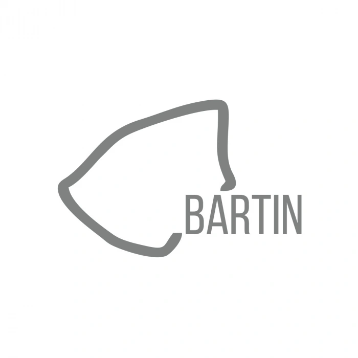 Bartın Harita Araba Sticker 17x17 Cm Gri