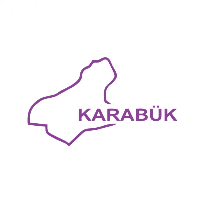 Karabük Harita Araba Sticker 17x17 Cm Mor