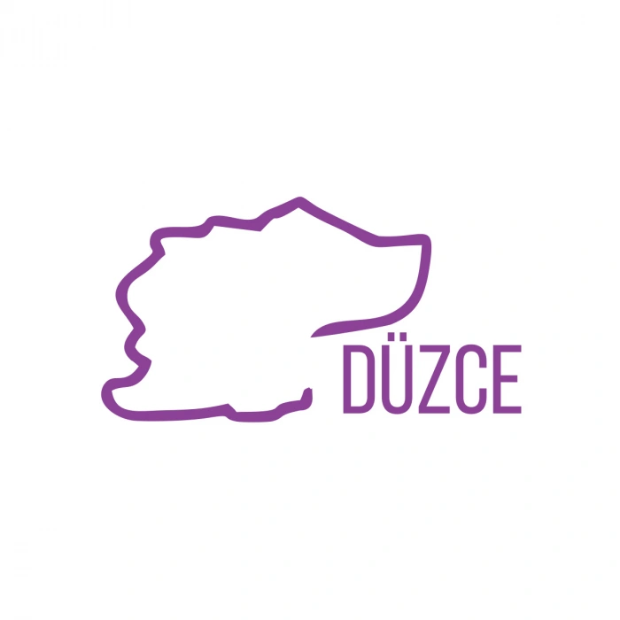 Düzce Harita Araba Sticker 17x17 Cm Mor