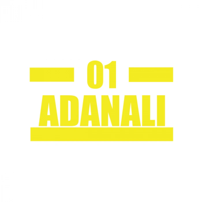 01 Adanalı Araba Sticker 17x17 Cm Sarı