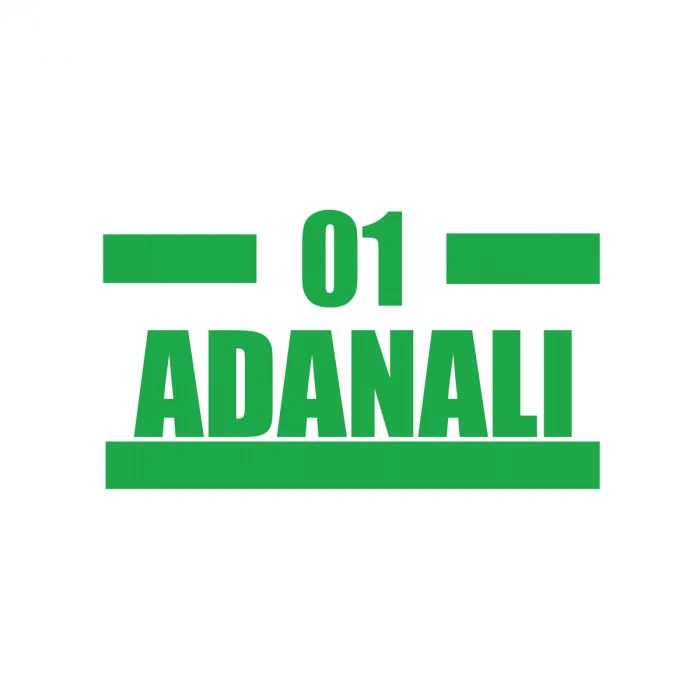 01 Adanalı Araba Sticker 17x17 Cm Yeşil