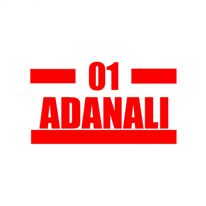 01 Adanalı Araba Sticker 17x17 Cm Kırmızı