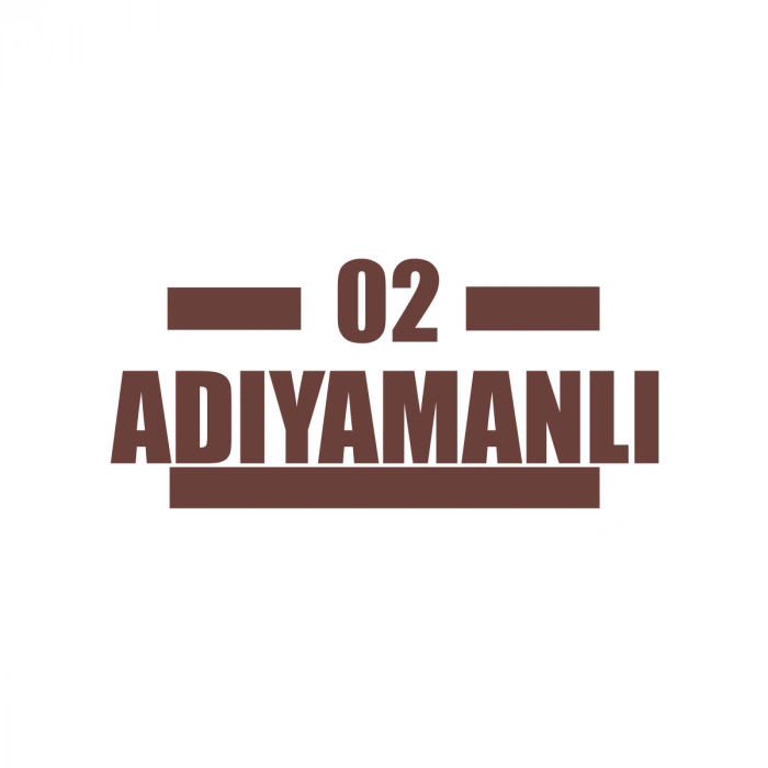 02 Adıyamanlı Araba Sticker 17x17 Cm Kahverengi