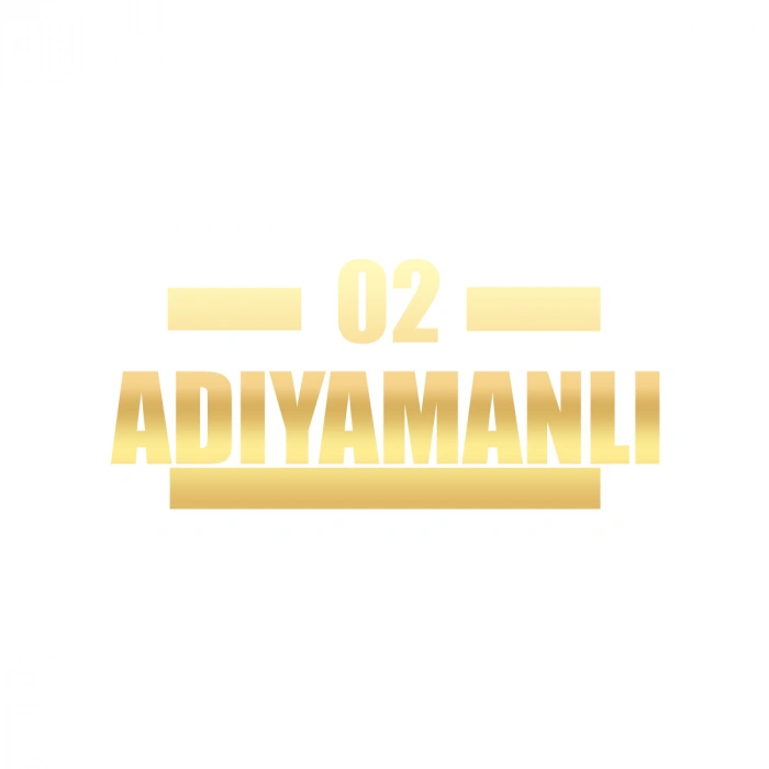 02 Adıyamanlı Araba Sticker 17x17 Cm Gold