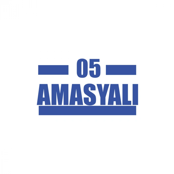 05 Amasyalı Araba Sticker 17x17 Cm Mavi