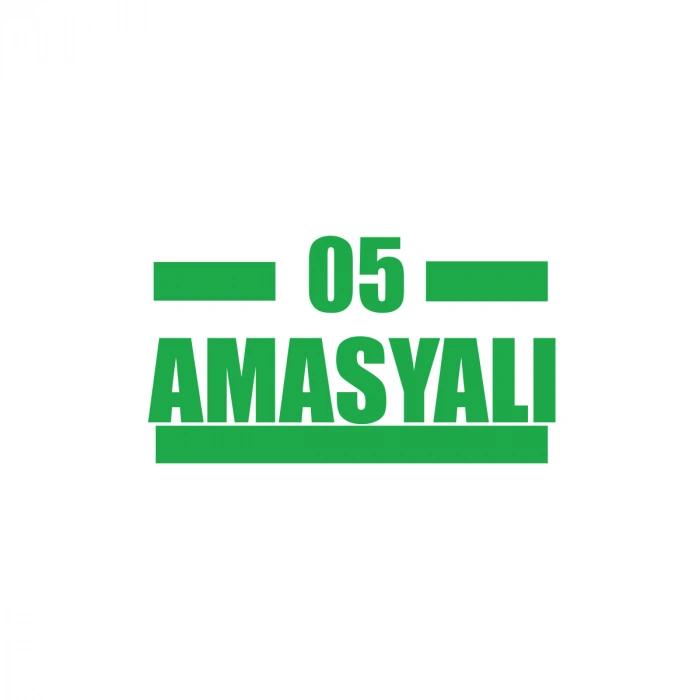 05 Amasyalı Araba Sticker 17x17 Cm Yeşil
