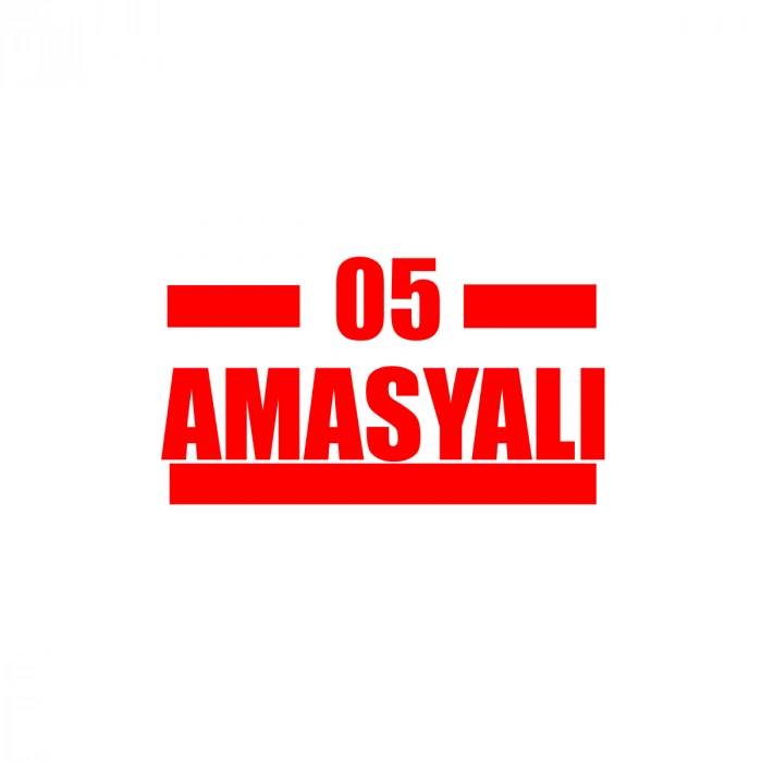 05 Amasyalı Araba Sticker 17x17 Cm Kırmızı