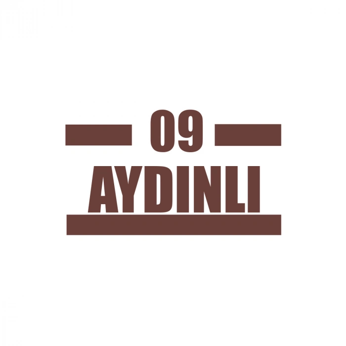 09 Aydınlı Araba Sticker 17x17 Cm Kahverengi