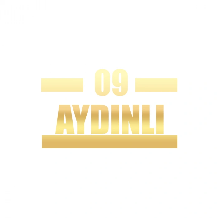 09 Aydınlı Araba Sticker 17x17 Cm Gold