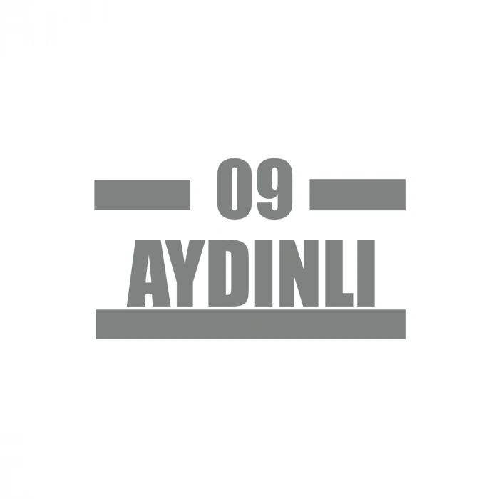 09 Aydınlı Araba Sticker 17x17 Cm Gri