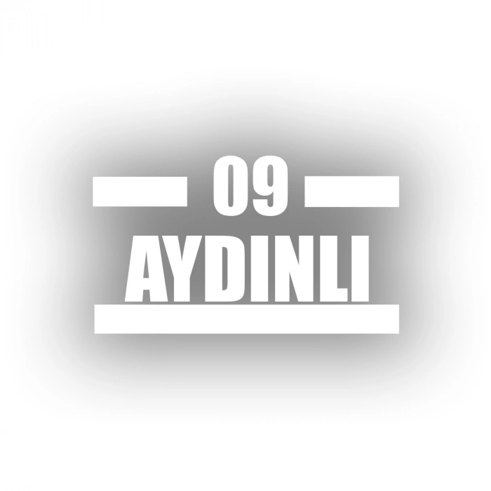 09 Aydınlı Araba Sticker 17x17 Cm Beyaz
