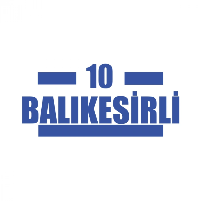 10 Balıkesirli Araba Sticker 17x17 Cm Mavi
