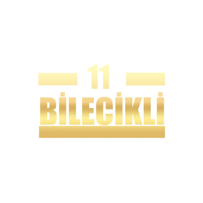 11 Bilecikli Araba Sticker 17x17 Cm Gold