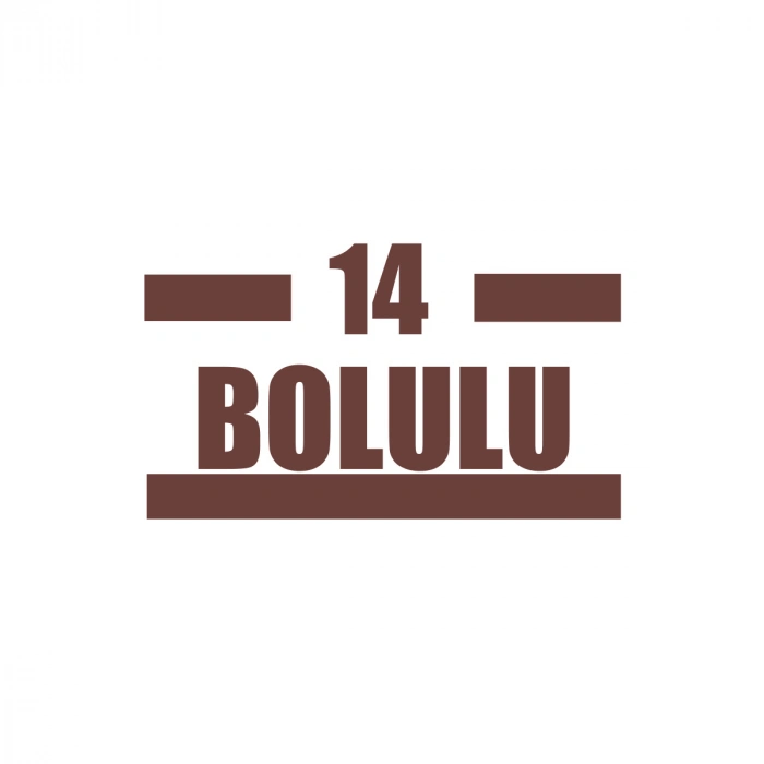 14 Bolulu Araba Sticker 17x17 Cm Kahverengi
