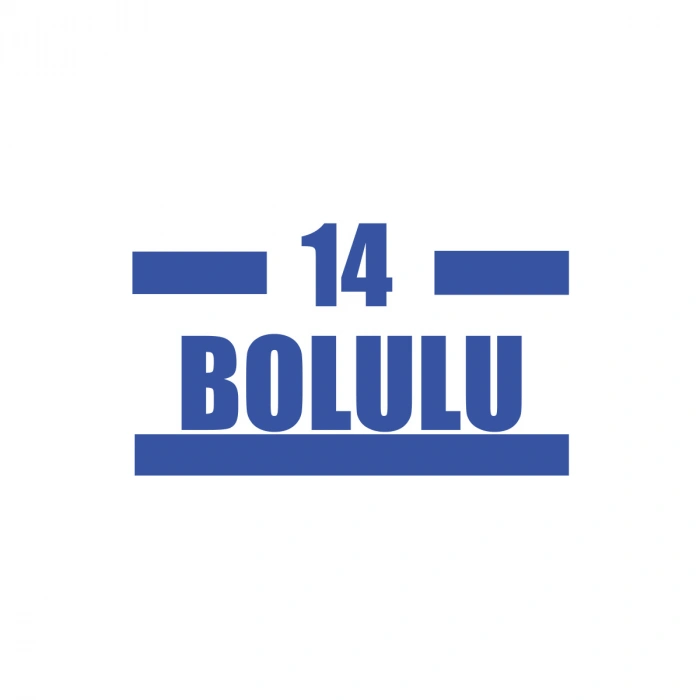 14 Bolulu Araba Sticker 17x17 Cm Mavi